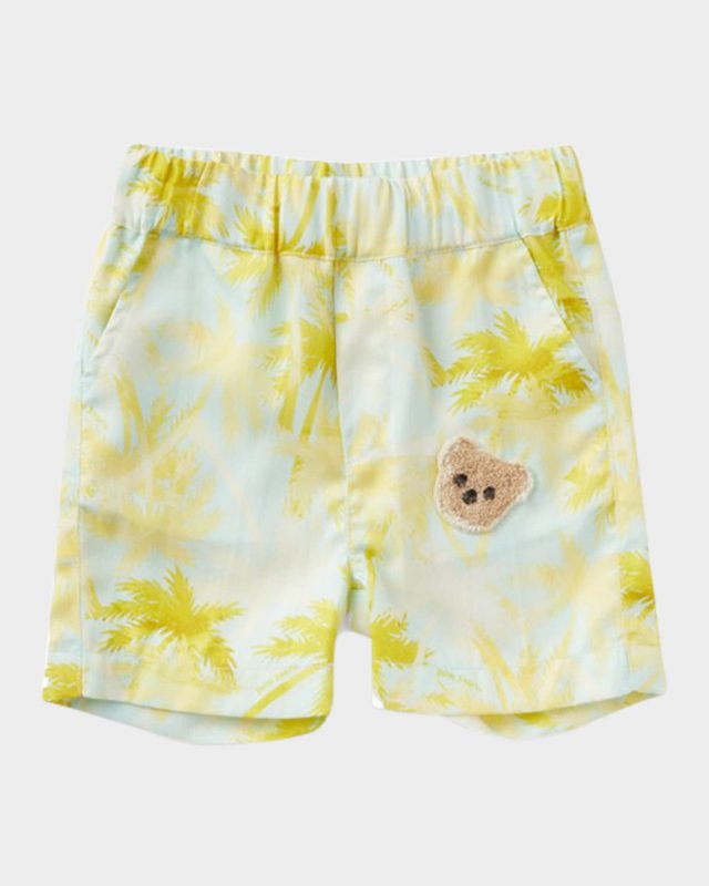 Boy's Printed Shorts W/ Teddy Applique, Size 3M-3
